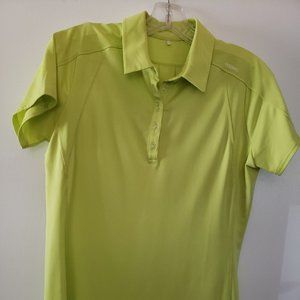 Neon yellow/green women's Medium Adidas Adizero polo